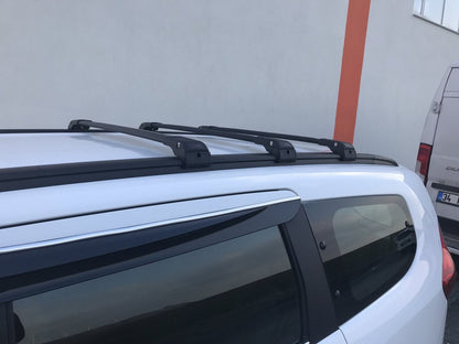 Roof rack (cross bars) for integrated roof rails lockable WingCarrier V2 (2 pcs) for Renault Lodgy 2013-2022 - image 25