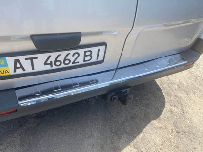 Covers on the rear bumper Carmos V1 (stainless steel) for Opel Vivaro 2001-2015 - Reelken Auto