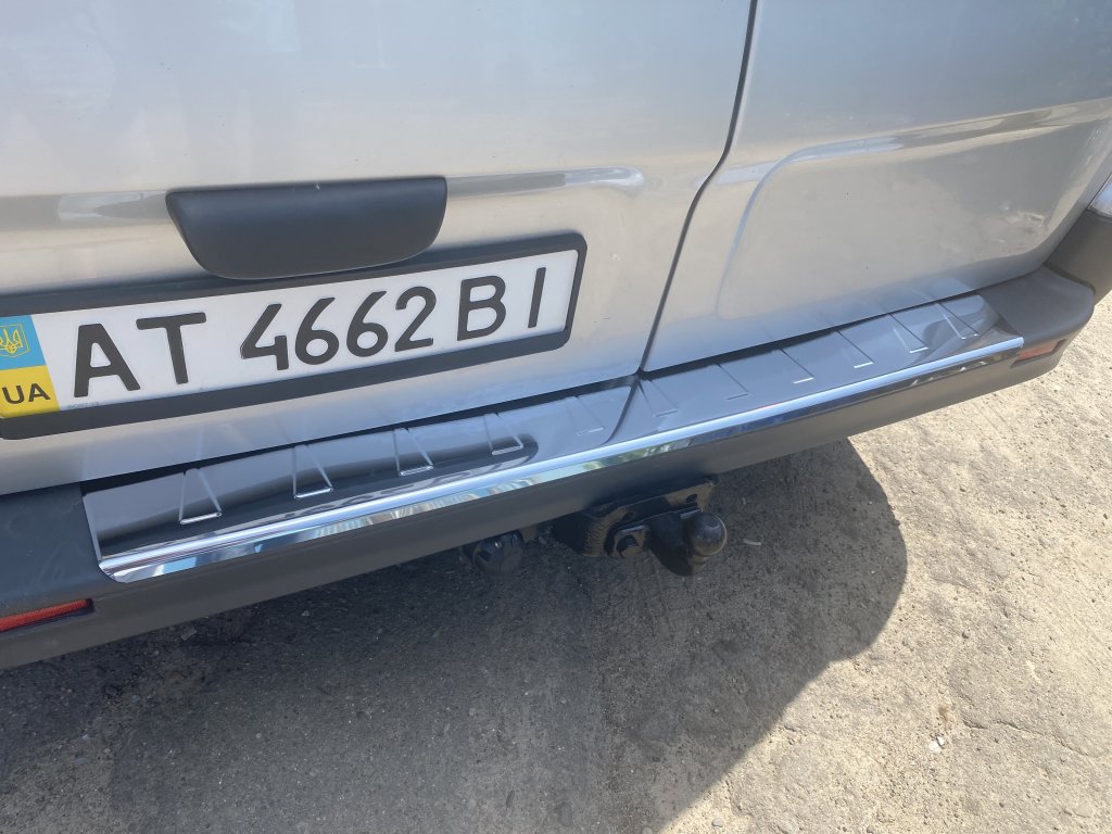 Rear bumper protector with lip Carmos V1 stainless steel for Nissan Primastar 2002-2014 - image 5