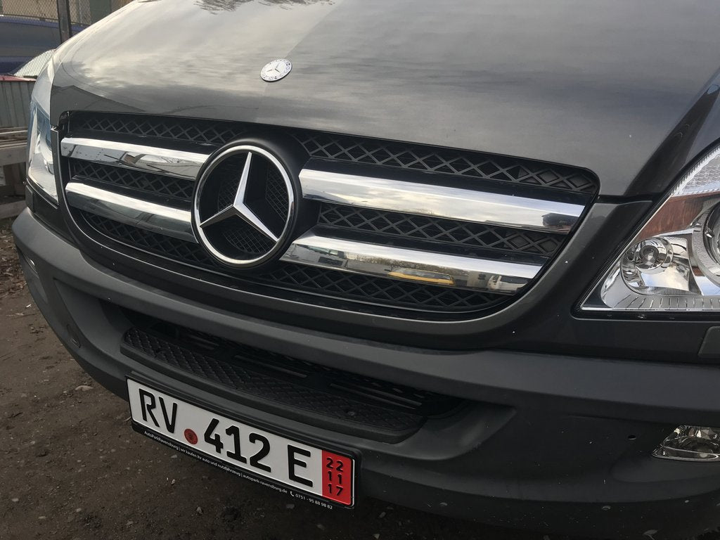 Lining on the grille (2006-2013, stainless steel) for Mercedes Sprinter W906 2006-2018 - image 7