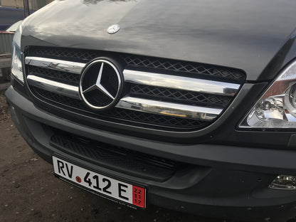 Lining on the grille (2006-2013, stainless steel) for Mercedes Sprinter W906 2006-2018 - image 7