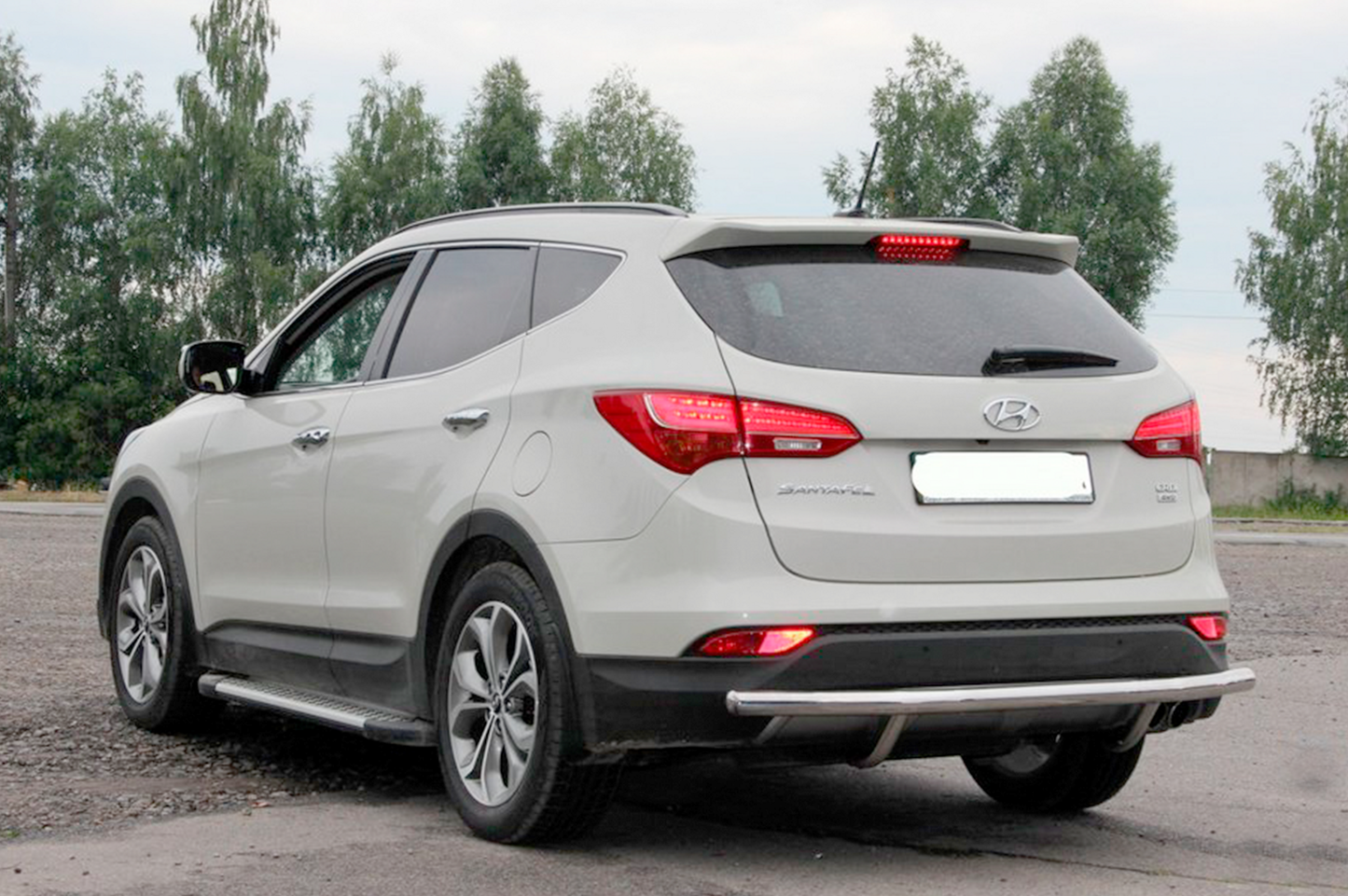 Rear Bar AK002 (Stainless Steel) for Hyundai Santa Fe 3 2012-2018 - image 3