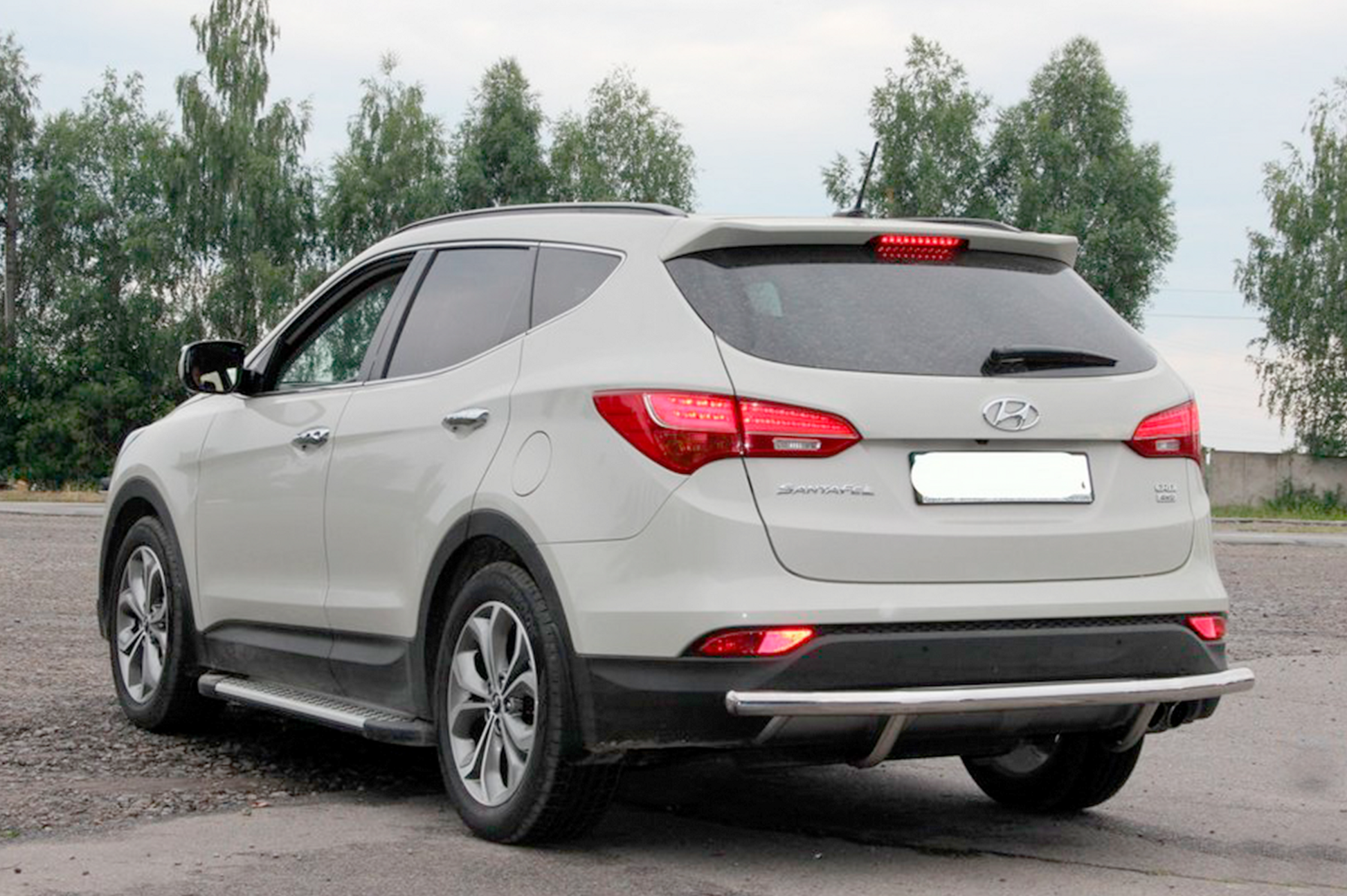 Rear Bar AK002 (Stainless Steel) for Hyundai Santa Fe 3 2012-2018 - image 3