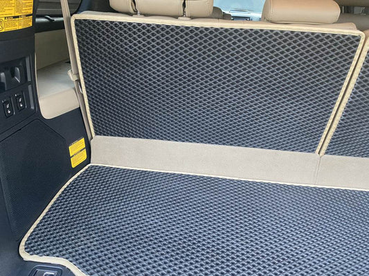 Trunk mats (EVA, black) for Toyota Sequoia 2007-2022 - Reelken Auto
