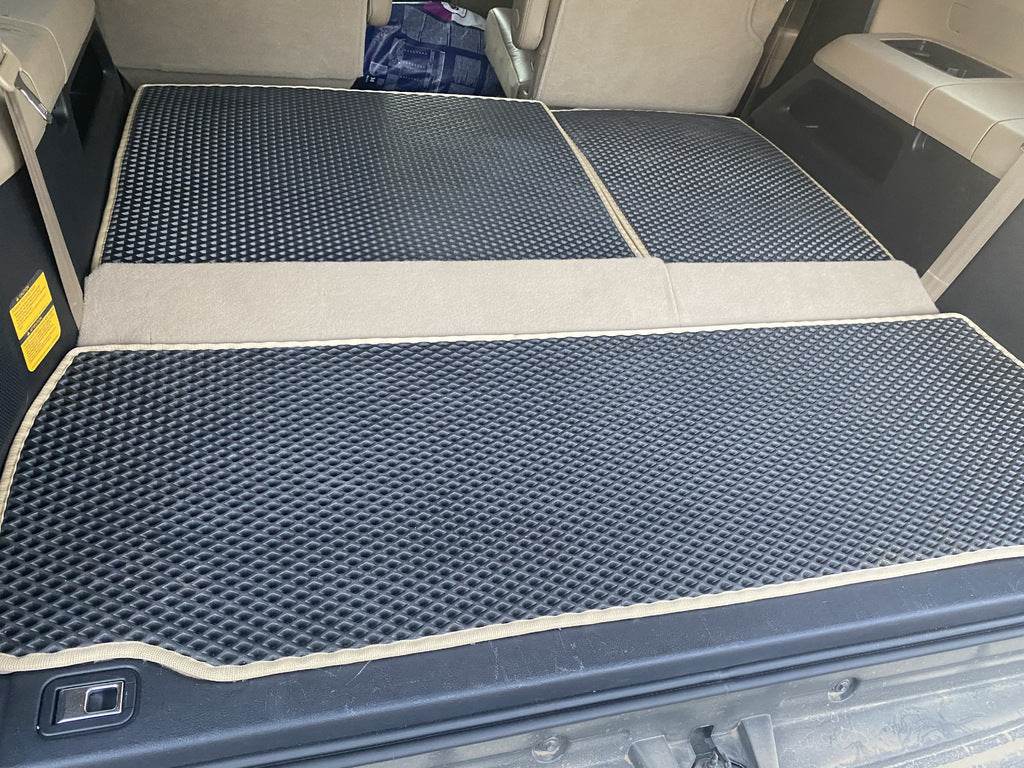 Trunk mats (EVA, black) for Toyota Sequoia 2007-2022 - Reelken Auto