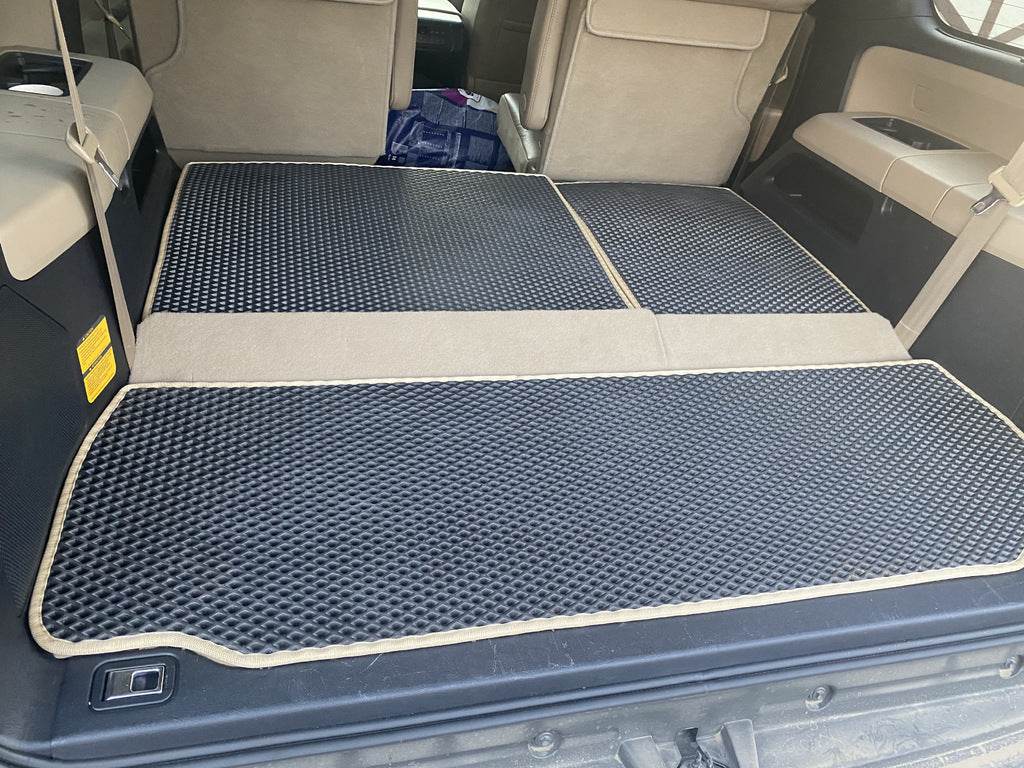 Trunk mats (EVA, black) for Toyota Sequoia 2007-2022 - Reelken Auto