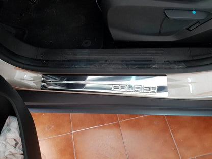 Sill OmsaLine (4 pieces, stainless steel) for Ford Courier 2014-2023 - Reelken Auto