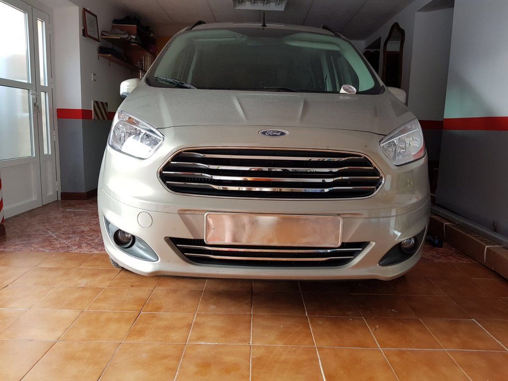 Grille Covers OmsaLine (2014-2018, 4 pcs, stainless steel) for Ford Courier 2014-2023 - image 1
