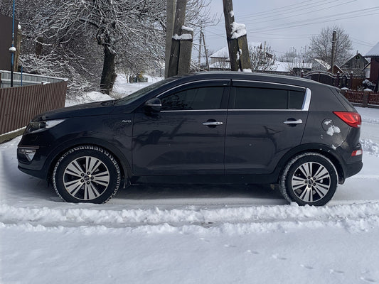 Window deflectors with chrome trim (4 pcs, Niken) for Kia Sportage 2010-2015 - image 1