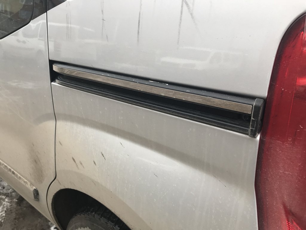 Sliding door molding (2 pcs, stainless steel) for Fiat Fiorino/Qubo - image 4
