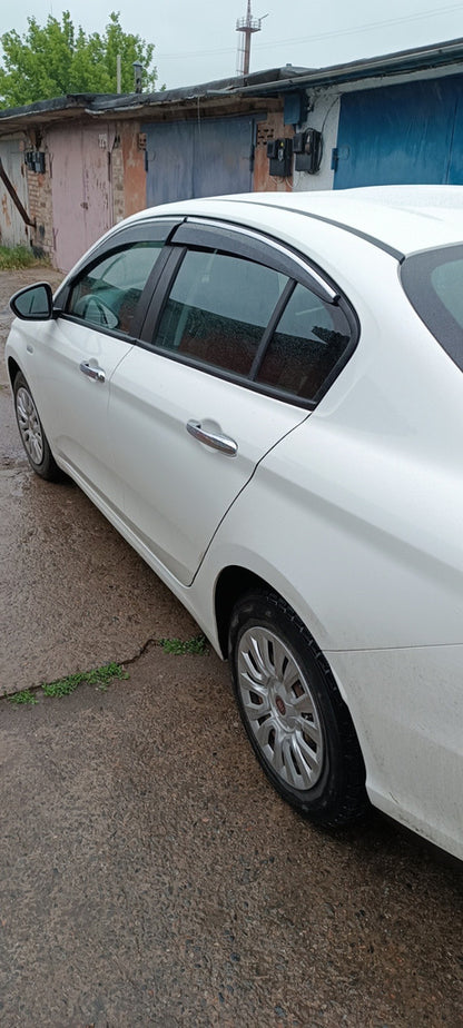 Window Deflectors with Chrome Trim (4 pcs, Sunplex Chrome) for Fiat Tipo 2016- - image 5