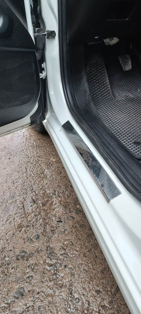 Door sill plates Carmos V1 Aegea (4 pcs., stainless steel) for Fiat Tipo 2016↗ year - Reelken Auto