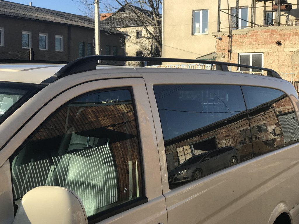 Black Roof Rails Skyport (Solid Metal) for Mercedes Viano 2004-2014 - image 28