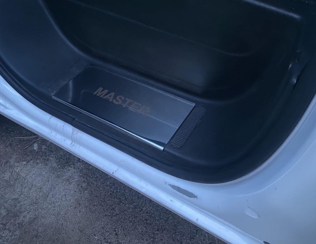 Door Sill Covers V2 (2 pcs, Stainless Steel) for Renault Master 2011-2023 - image 2