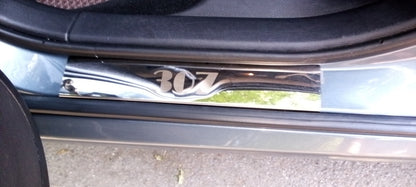 Door Sill Protectors Carmos V1 (4 pcs, Stainless Steel) for Peugeot 307 2001-2008 - image 4