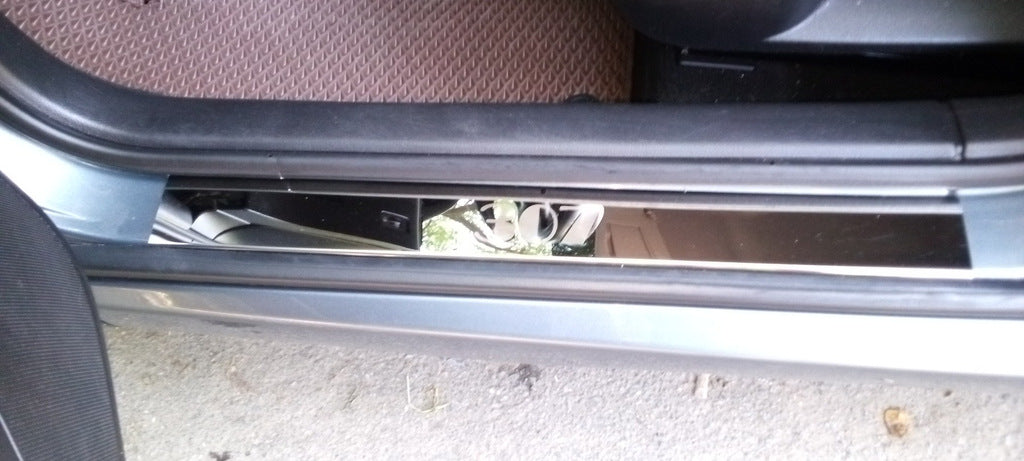 Door Sill Protectors Carmos V1 (4 pcs, Stainless Steel) for Peugeot 307 2001-2008 - image 3