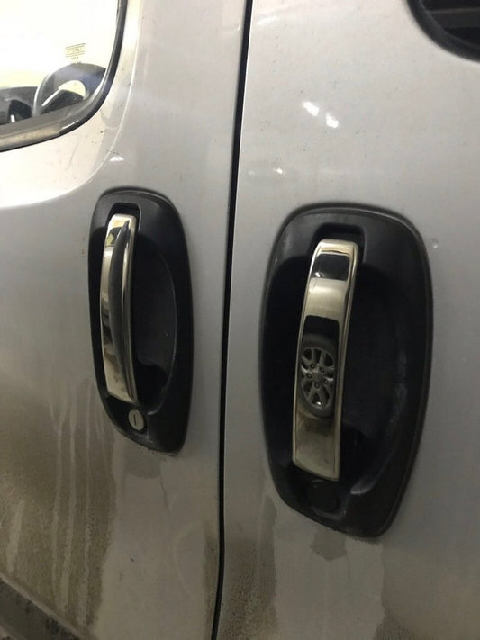 Chrome Door Handle Covers (4 pcs, Stainless Steel) for Peugeot Bipper 2008-2017 - image 1