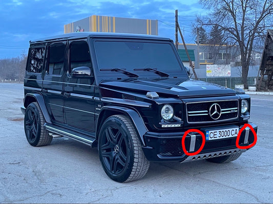Stainless steel inserts in the bumper (2 pcs, AMG) for Mercedes G class W463 1990-2018 - image 2