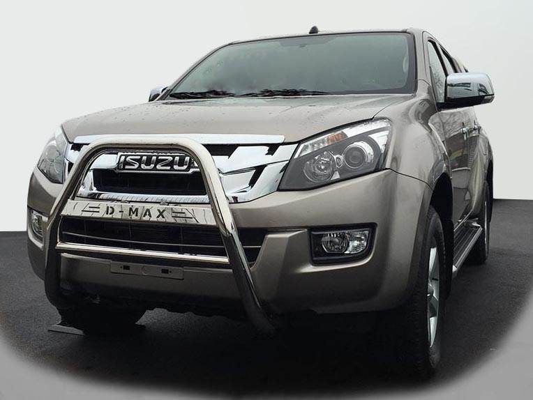 Front protection QT008 (stainless) for Isuzu D-Max 2011-2019 - Reelken Auto