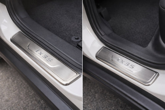 Door Sill Protectors Libao (4 pcs, Stainless Steel) for Hyundai IX-35 2010-2015 - image 1