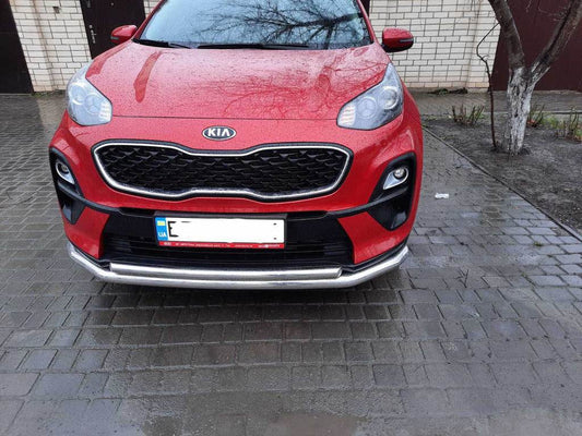 Front protection ST014 (stainless) for Kia Sportage 2015-2021 - Reelken Auto