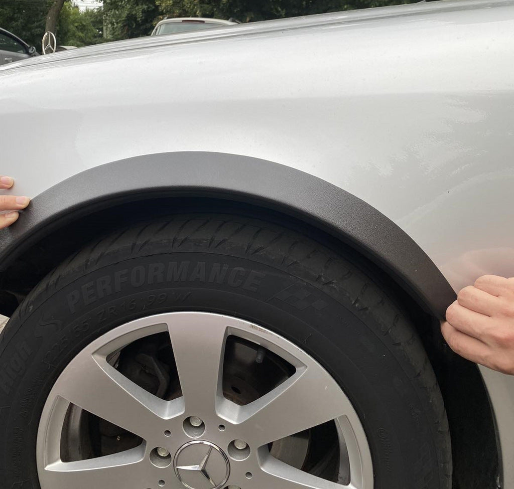 Fender flares (4 pcs, black, ABS plastic) for Mercedes C-class W202 1993-2001 - image 2