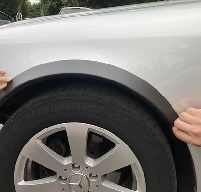 Fender flares (4 pcs, black, ABS plastic) for Mercedes C-class W202 1993-2001 - image 2