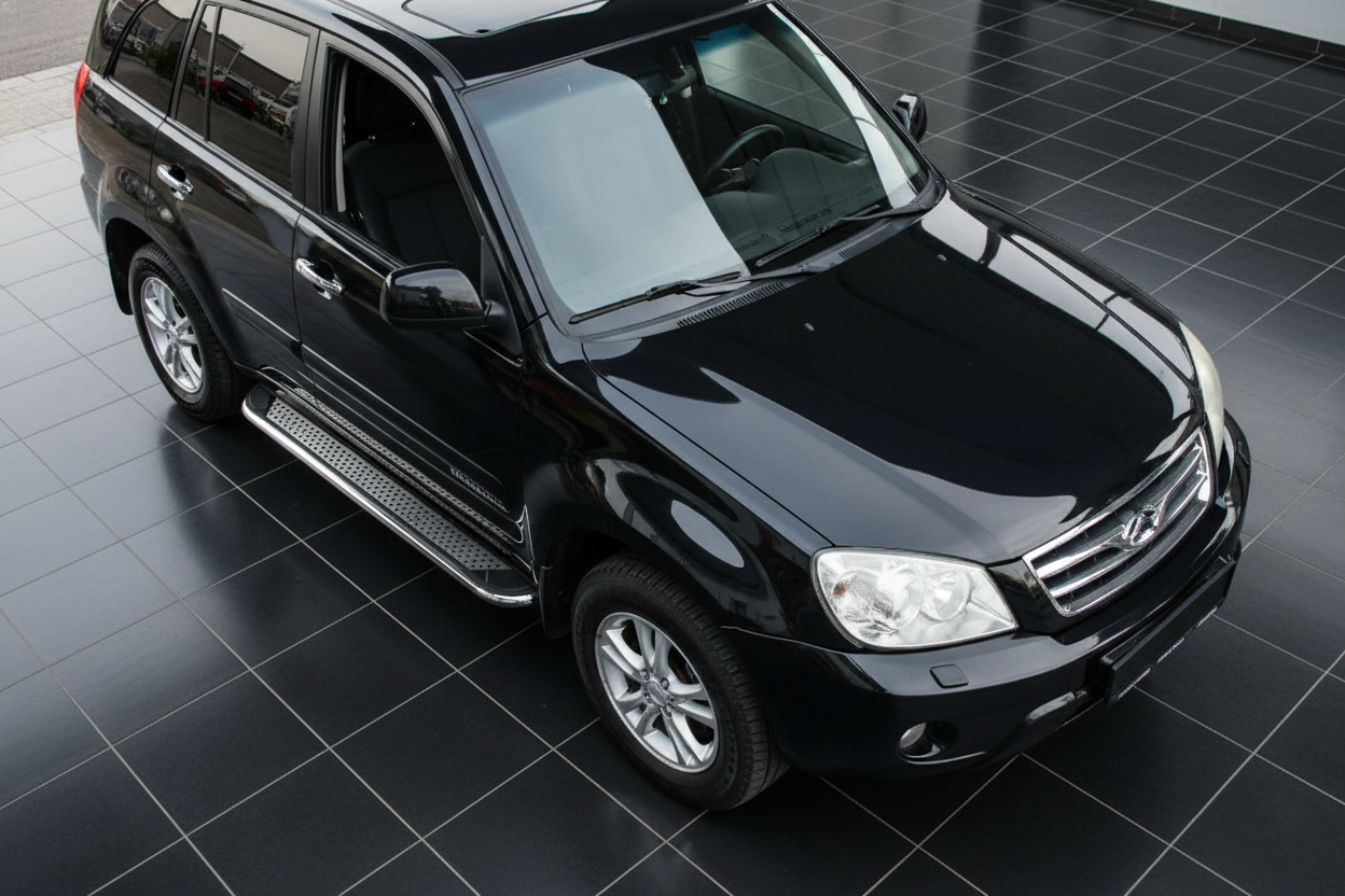 Side Steps Maydos V2 (2 pcs, Aluminum & Stainless Steel) for Chery Tiggo 3 2005- - image 1