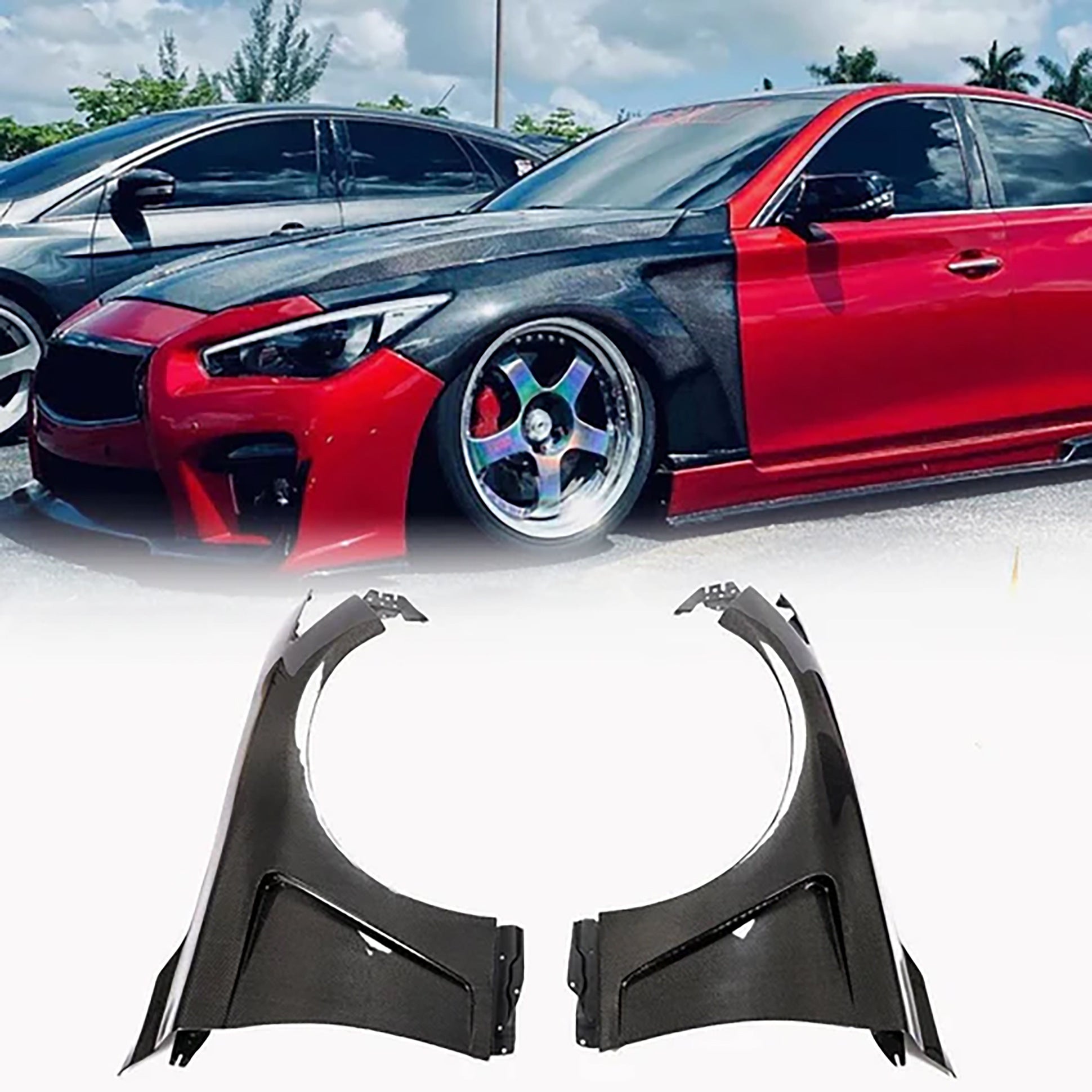 Fenders (for Q50 2014-2020, Carbon) for Infiniti Q50/Q60 2013-2024 - image 2
