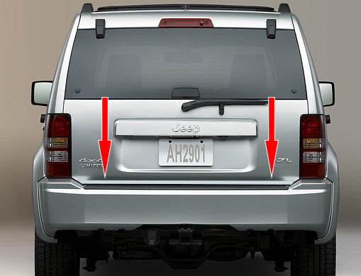 The edge of the trunk (stainless) for Jeep Cherokee/Liberty 2007-2013 - Reelken Auto