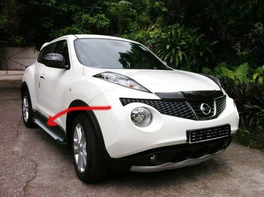 Side sills Allmond Grey (2 PCs Alu.) for Nissan Juke 2010-2019 - Reelken Auto