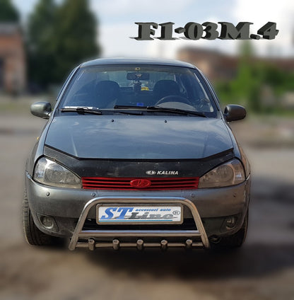 Bull Bar WT003 (42mm, Stainless Steel) for Lada Kalina 2004-2011 - image 2