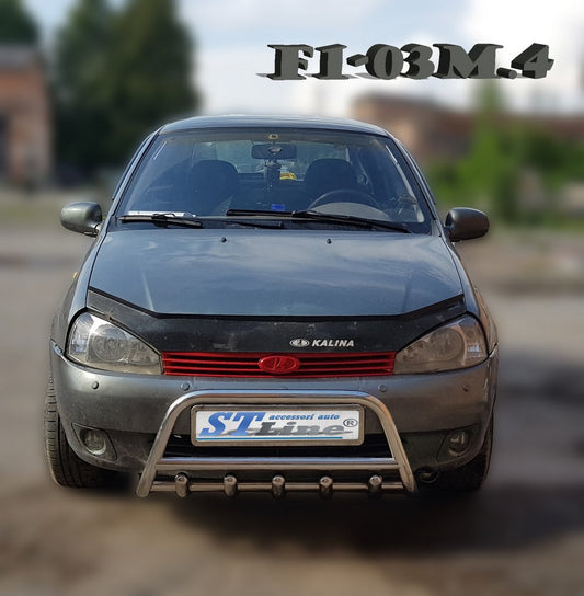 Bull Bar WT003 (42mm, Stainless Steel) for Lada Kalina 2004-2011 - image 2