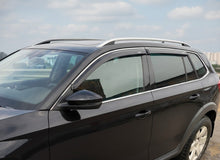 Window deflectors with chrome trim (2019-2023, 4 pcs, Niken) for Skoda Kamiq 2019- - image 1