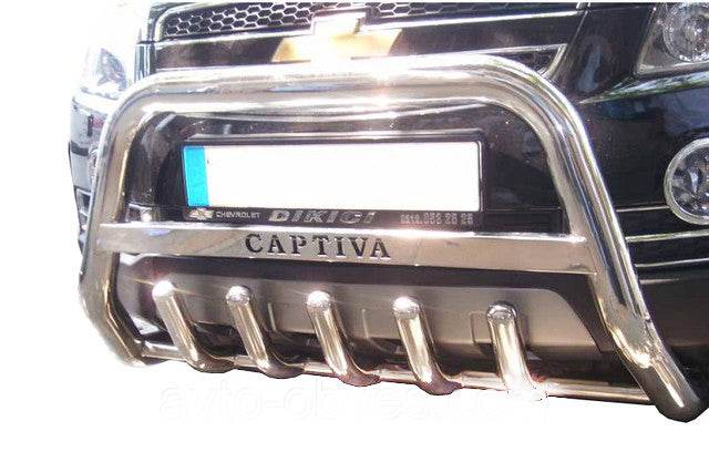 WT003 front arc (stainless) for Chevrolet Captiva 2006-2019 - Reelken Auto