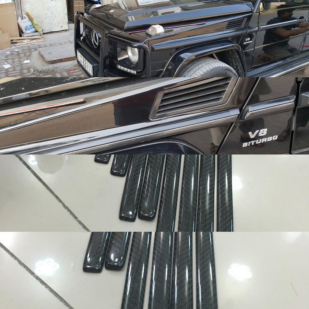 Carbon Door Moldings (Inserts) for Mercedes G сlass W463 1990-2018 - image 1