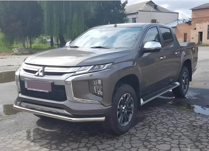 Front protection ST008 (stainless) for Mitsubishi L200 2015-2024 - Reelken Auto