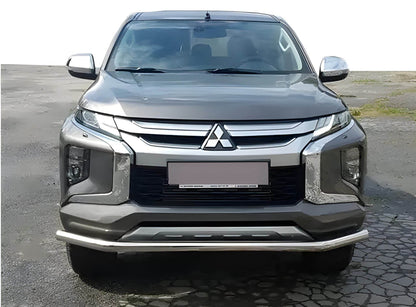 Front protection ST008 (stainless) for Mitsubishi L200 2015-2024 - Reelken Auto