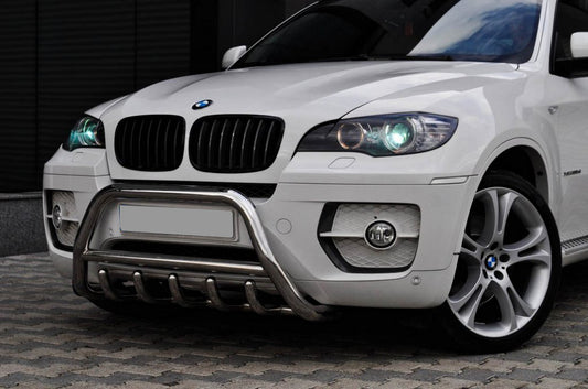 The WT003 bumper guard (stainless) for BMW X6 E-71 2008-2014 - image 1