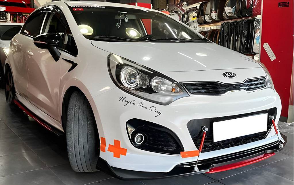 Universal front lip pad Niken Red (ABS) - Reelken Auto
