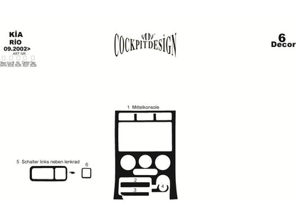 Dashboard Trim Covers (2002-2005) for Kia Rio 2000-2005 - image 3