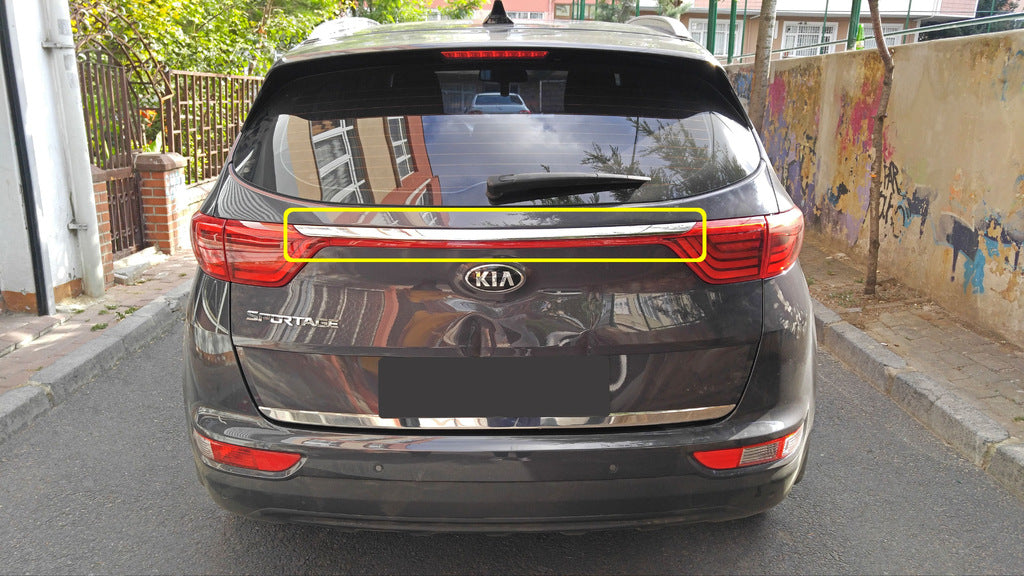Chrome trim above license plate (2019-2021, stainless steel) for Kia Sportage 2015-2021 - image 1