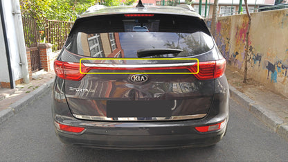 Chrome trim above license plate (2019-2021, stainless steel) for Kia Sportage 2015-2021 - image 1
