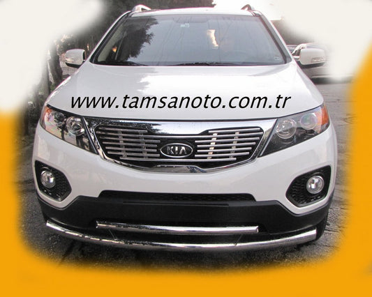 Front lower bull bar stainless steel for Kia Sorento II XM 2009-2014 - image 2