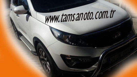 Side sills Allmond Grey (2 EA., alum.) for Kia Sportage 2010-2015 - Reelken Auto