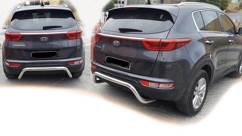 Back protection AK007 (stainless) for Kia Sportage 2015-2021 - Reelken Auto