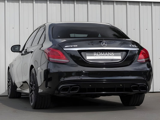 Rear diffuser with Black nozzles (Design C63 2018-2021) for Mercedes C-class W205 2014-2021 - image 1