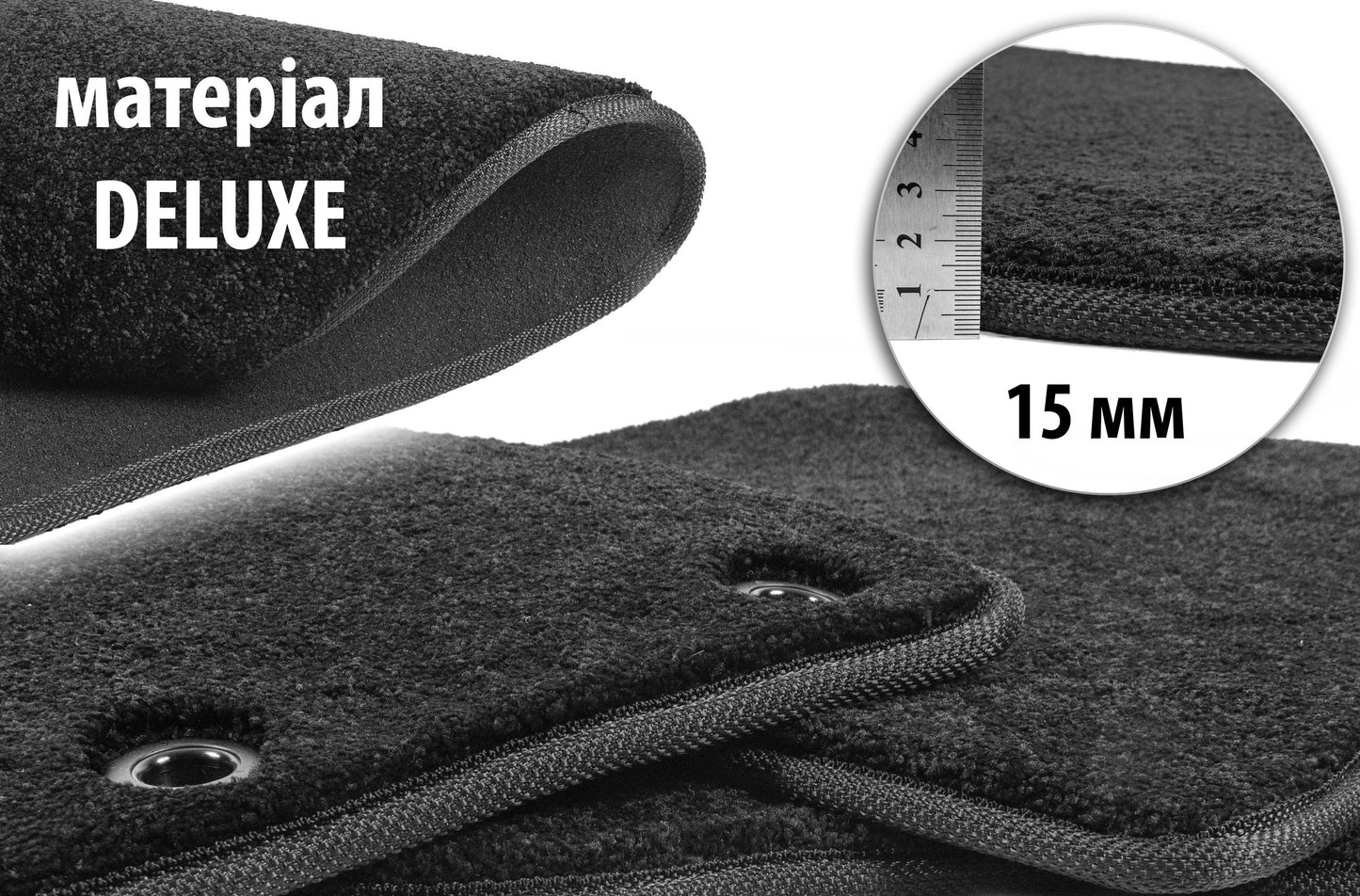 Deluxe Textile Floor Mats (Black) for Scania R Series 2004-2016 - image 1