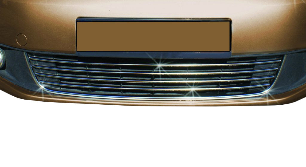 Front bumper protector trims Comfort (5 pcs, stainless steel) for Volkswagen Caddy 2010-2015 - image 1