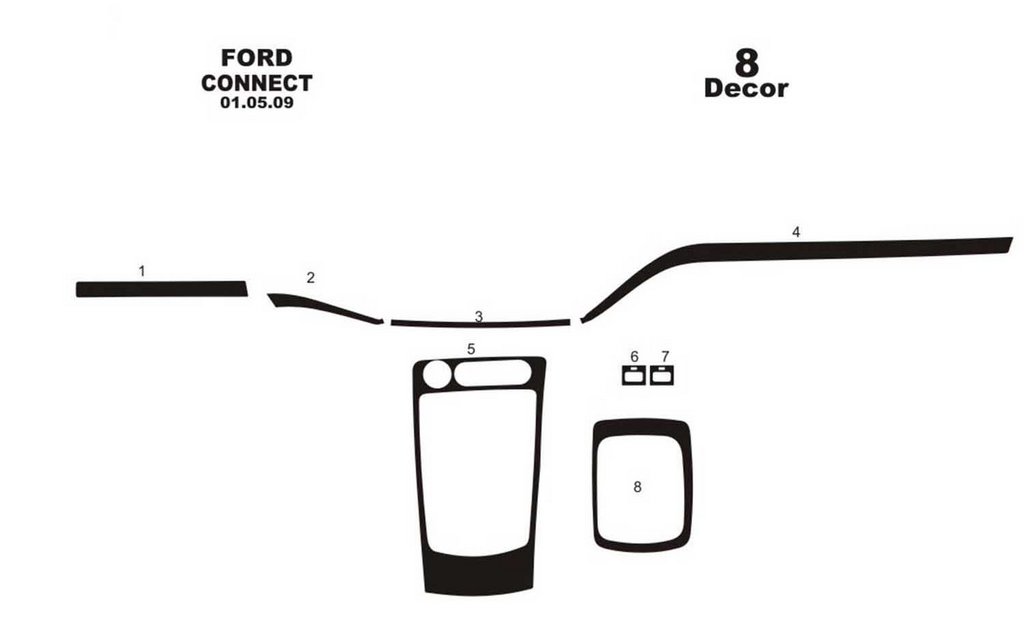 Panel overlay (small kit) for Ford Connect 2010-2013 - image 3